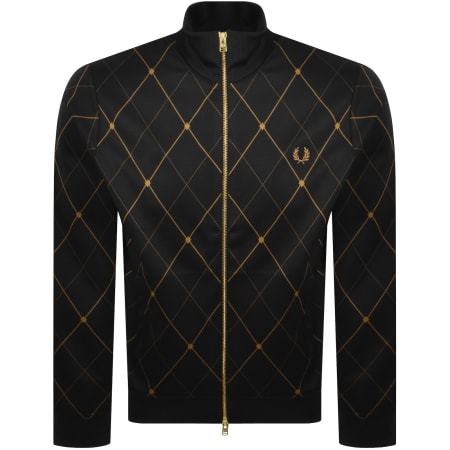 Product image for Fred Perry Argyle Track Top Black