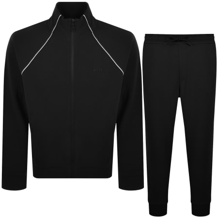 Product image for BOSS Contrast Piping Tracksuit Set Black