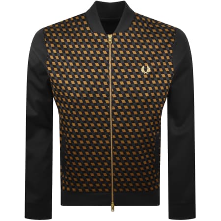 Product image for Fred Perry Geometric Track Top Anchor Grey