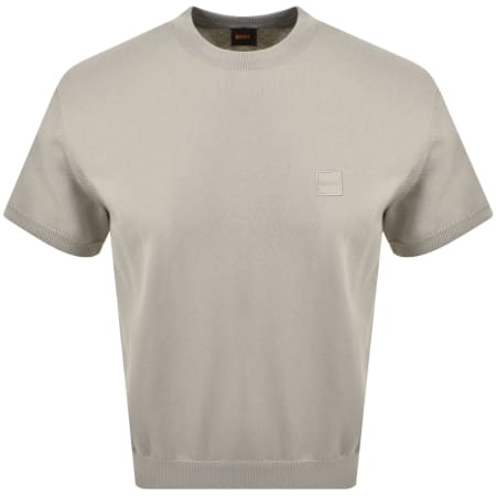 Product image for BOSS Kanacho Knit T Shirt Open Grey