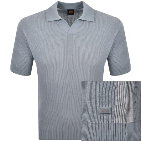 Product image for BOSS Aravolo Knit Polo Shirt Light Blue