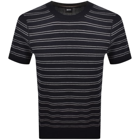 Product image for BOSS Nalon Knit T Shirt Navy