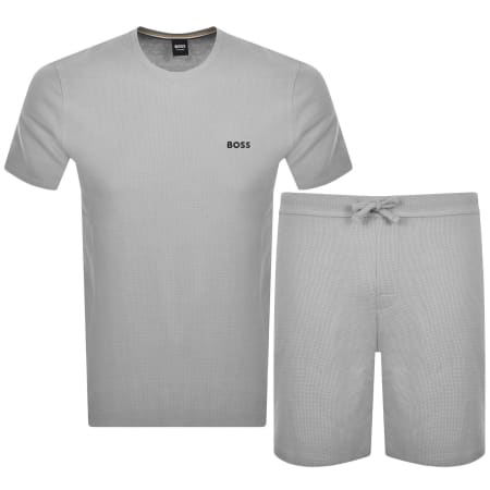 Product image for BOSS Waffle Short Set Grey