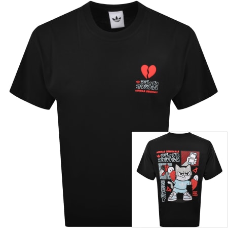 Product image for adidas Originals V-Day Cat Graphic T Shirt Black