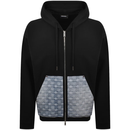 Product image for DSQUARED2 Denim Mix Hoodie Black