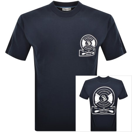 Product image for Sandbanks Paddle Club Logo T Shirt Navy