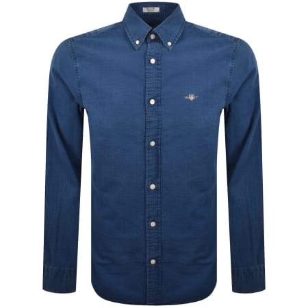 Product image for Gant Indigo Seersucker Shirt Blue