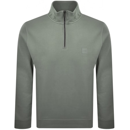 Product image for BOSS Zetrust Half Zip Sweatshirt Grey