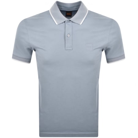 Product image for BOSS Passertip Slim Fit Polo T Shirt Blue