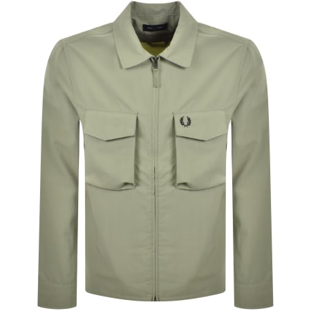 Product image for Fred Perry Ripstop Pocket Overshirt Green