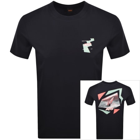 Product image for BOSS Movement T Shirt Dark Blue