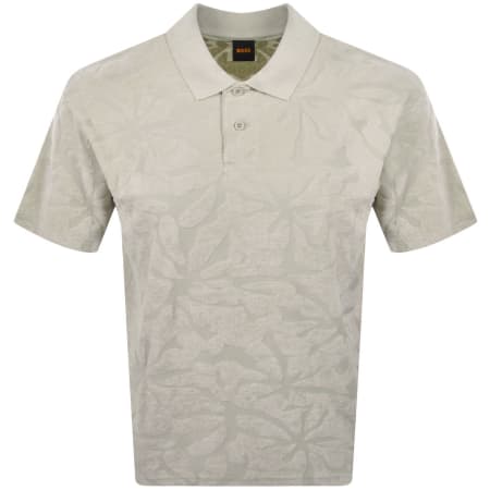 Product image for BOSS Flower Towel Polo T Shirt Grey