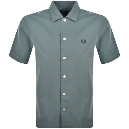 Product image for Fred Perry Short Sleeved Shirt Stockport Blue
