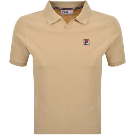 Product image for Fila Tristiano Textured Polo T Shirt Beige