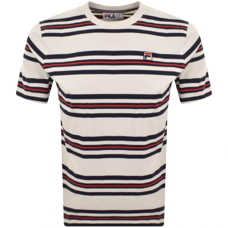 Product image for Fila Cesare Stripe T Shirt Cream