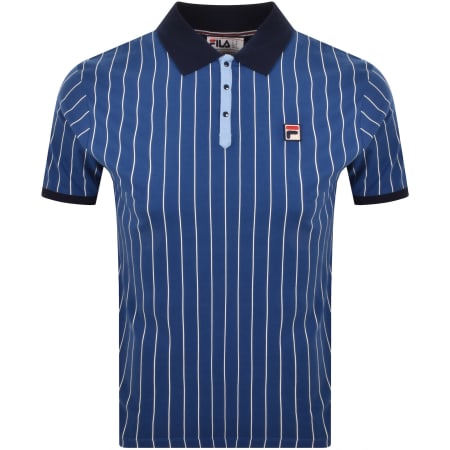 Product image for Fila Pinstripe Polo T Shirt Blue