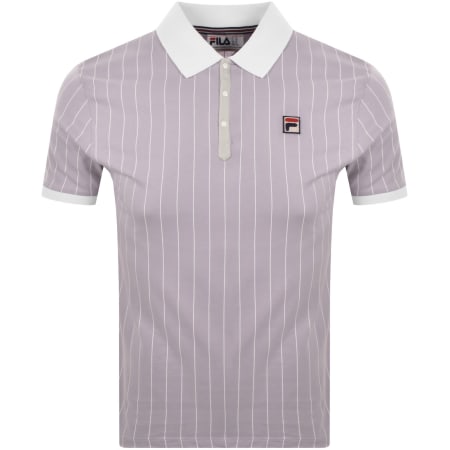Product image for Fila Pinstripe Polo T Shirt Lilac