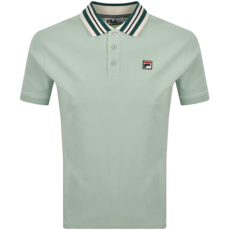 Product image for Fila Achille Heritage Tape Polo T Shirt Green
