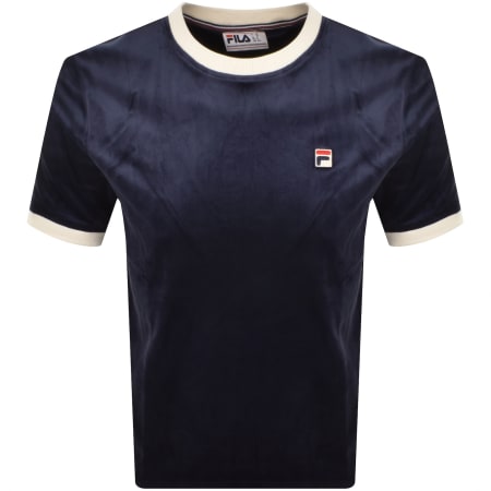 Product image for Fila Basilio Velour T Shirt Navy