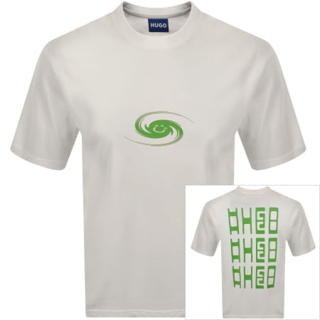 Product image for HUGO Blue Nunarix T Shirt Off White