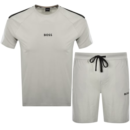 Product image for BOSS Balance T Shirt And Shorts Tracksuit Beige