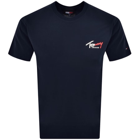 Product image for Tommy Jeans Chest Logo T Shirt Navy