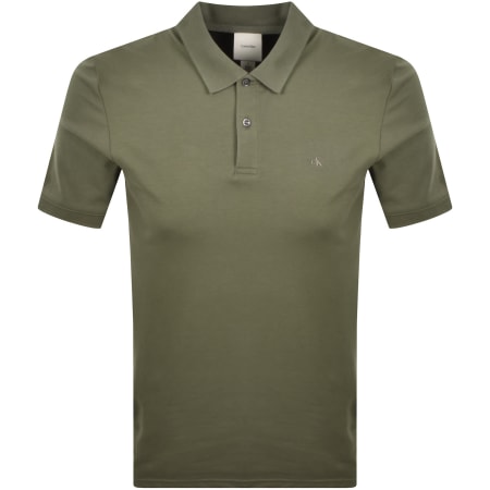 Product image for Calvin Klein Refined Pique Polo T Shirt Green