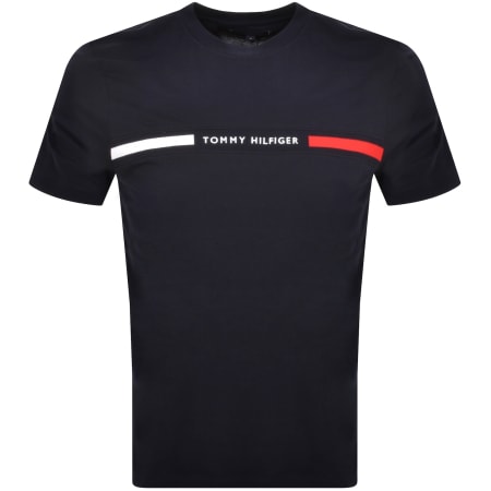 Product image for Tommy Hilfiger Chest Insert T Shirt Navy