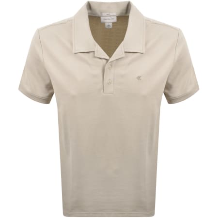 Product image for Calvin Klein Jeans Easy Micro Waffle Polo Beige