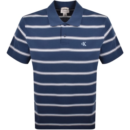 Product image for Calvin Klein Jeans 16S Jersey Stripe Polo Blue