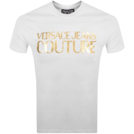 Product image for Versace Jeans Couture Slim Fit Foil T Shirt White