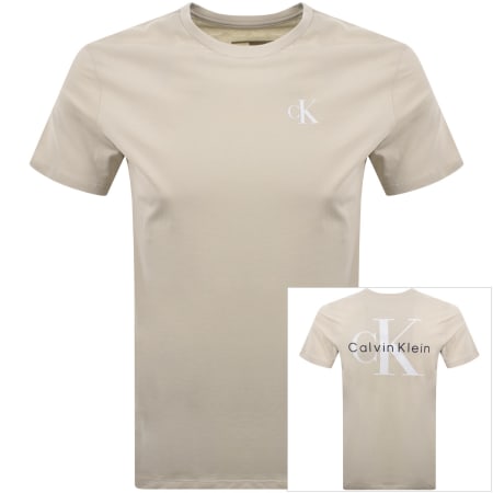 Product image for Calvin Klein Jeans Monologo T Shirt Beige