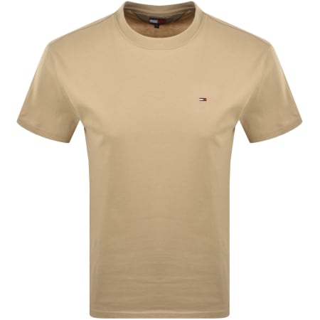 Product image for Tommy Jeans Flag Logo T Shirt Beige
