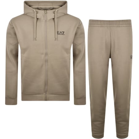 Product image for EA7 Emporio Armani Logo Tracksuit Brown