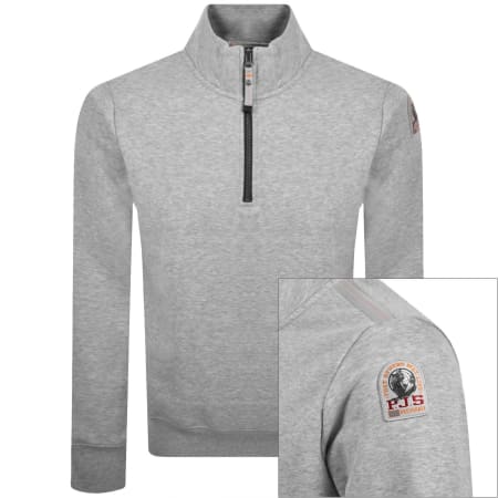Product image for Parajumpers Broad Peak Zip Sweatshirt Grey