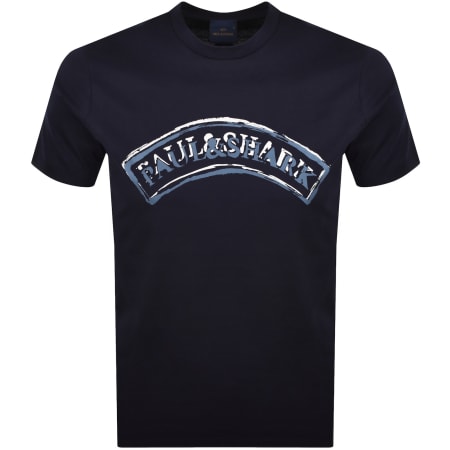 Product image for Paul And Shark Logo Graphic T Shirt Navy