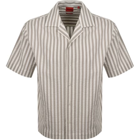 Product image for HUGO Espino Striped Shirt Light Brown