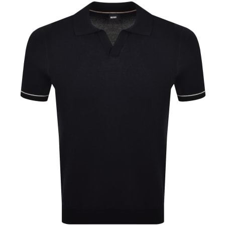 Product image for BOSS Narciso Knit Polo T Shirt Navy