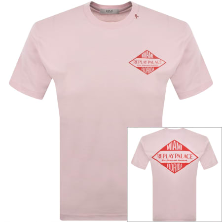 Product image for Replay Graphic T Shirt Pink