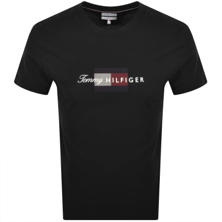 Product image for Tommy Hilfiger Script Flag T Shirt Black