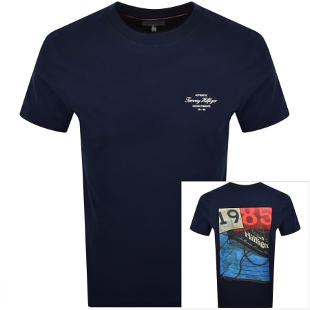 Product image for Tommy Hilfiger Back Photo T Shirt Navy