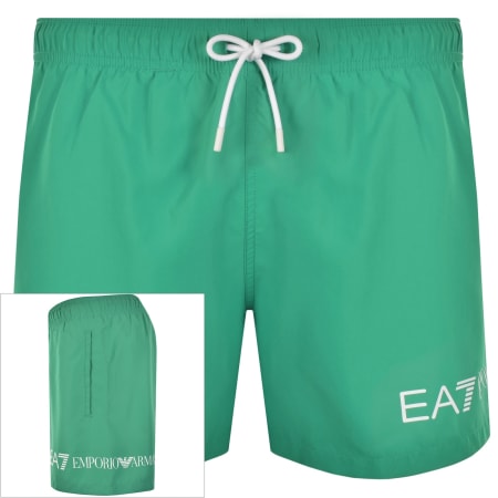 Product image for EA7 Emporio Armani Logo Swim Shorts Green