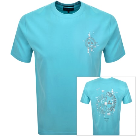Product image for Marshall Artist Glitch Theory T Shirt Blue