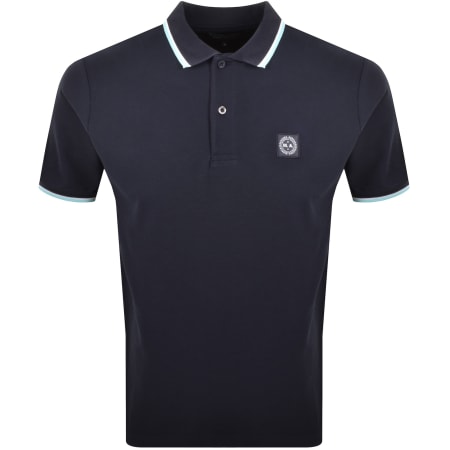 Product image for Marshall Artist Tipped Polo T Shirt Navy