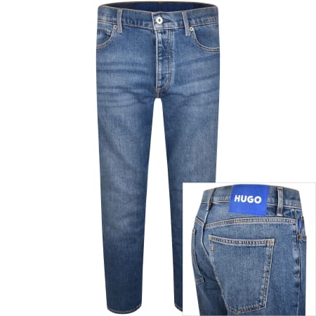 Product image for HUGO Blue Brody Tapered Mid Wash Jeans Blue
