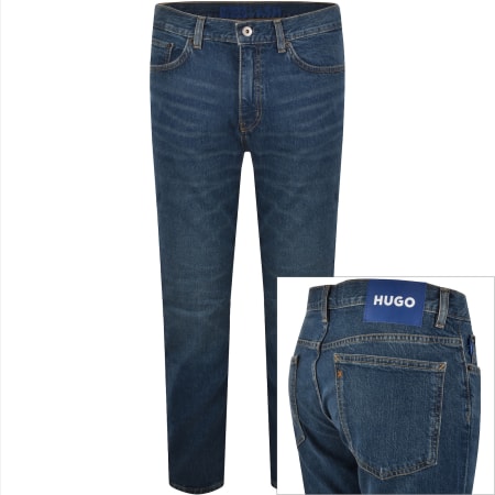 Product image for HUGO Blue Ash Mid Wash Slim Fit Jeans Blue