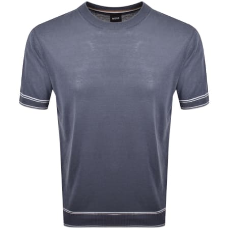 Product image for BOSS Norberto Knit Jumper Open Blue