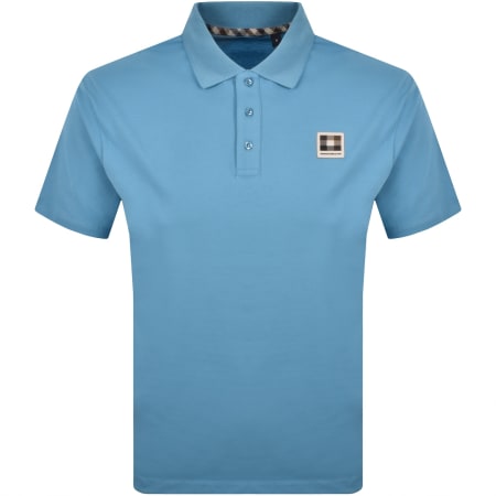 Product image for Aquascutum Pique Badge Polo T Shirt Blue