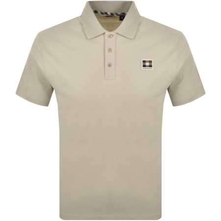 Product image for Aquascutum Pique Badge Polo T Shirt Beige