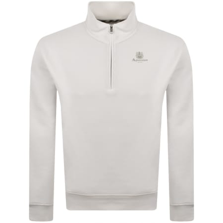 Product image for Aquascutum Half Zip Sweatshirt White